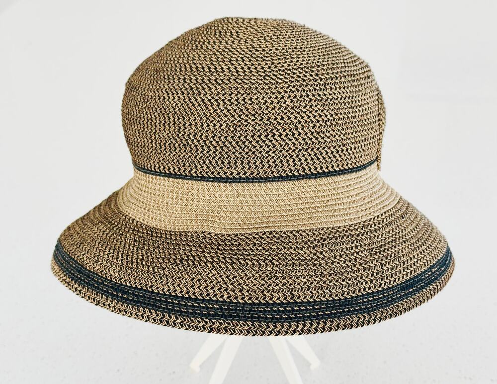 Artisan Diane Harty Millinery Hand-Woven Straw Cloche Hat